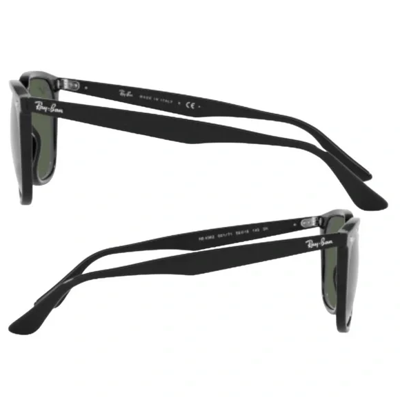 Ray Ban Polarized Unisex Sunglass RB436255-18-145 Black Square Authentic NEW